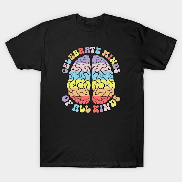 Autism Awareness Brain T-Shirt by Teeium